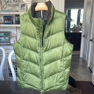 Eddie Bauer Olive Puffer Vest